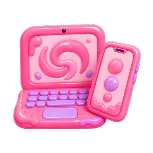 A slimy laptop and phone